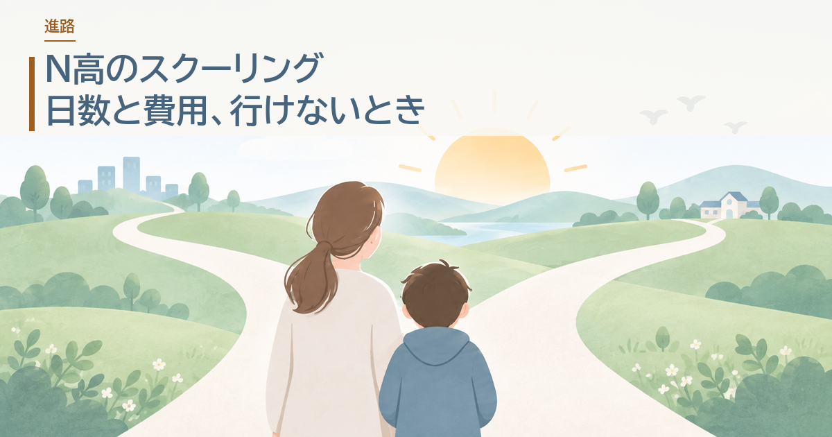 N高のスクーリング。日数と費用、行けないとき