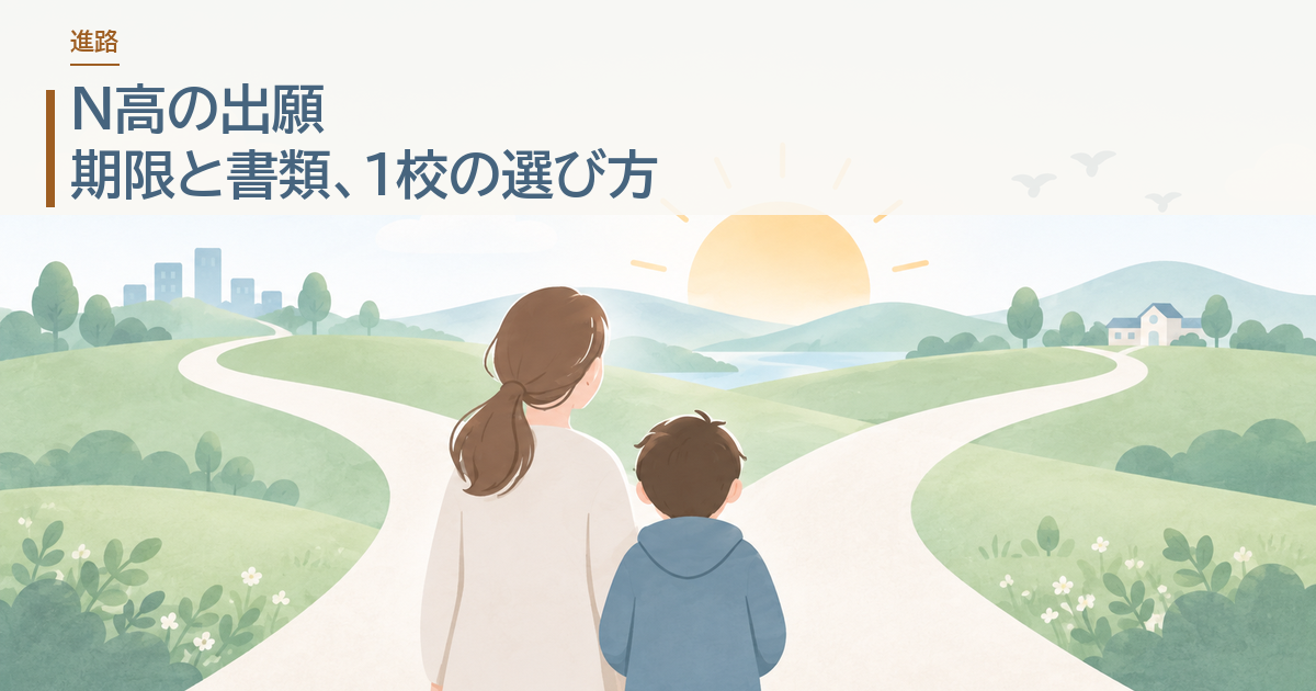 N高の出願。期限と書類、1校の選び方
