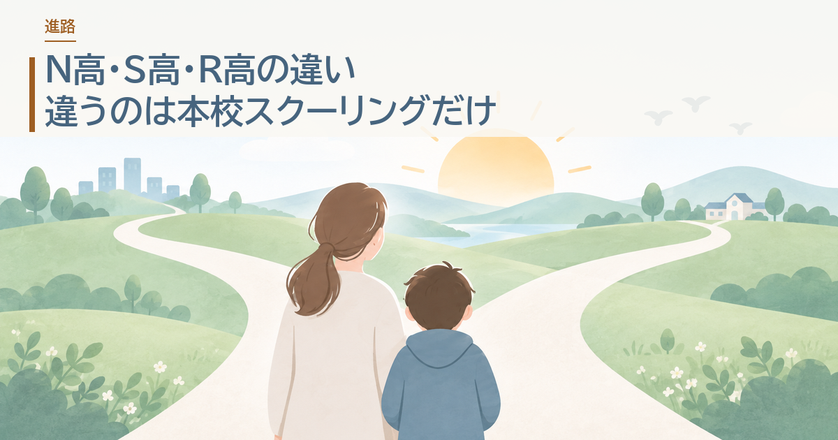 N高・S高・R高の違い。違うのは本校スクーリングだけ
