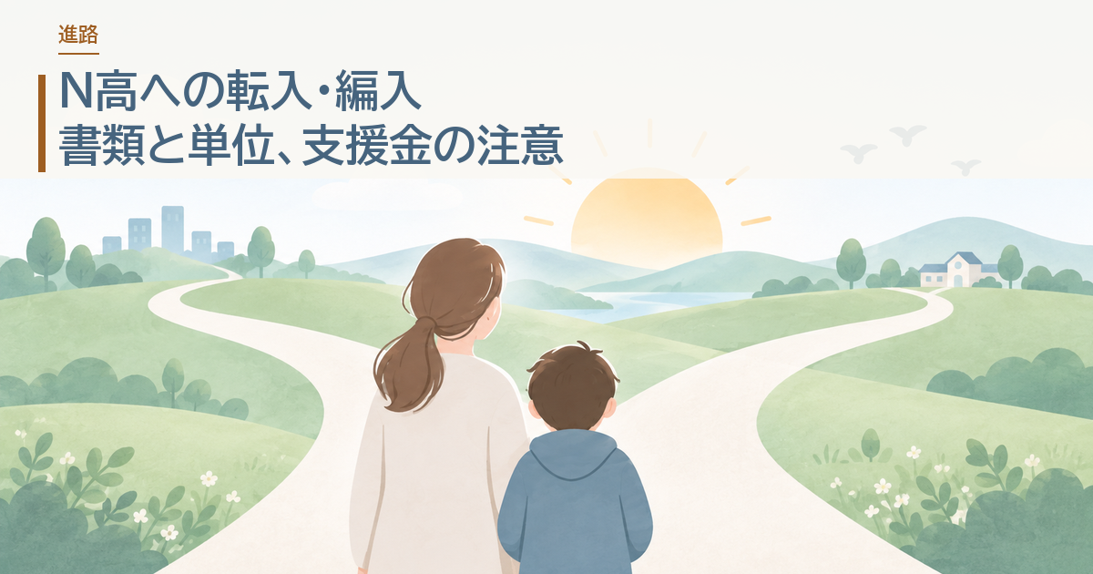 N高への転入・編入。書類と単位、支援金の注意