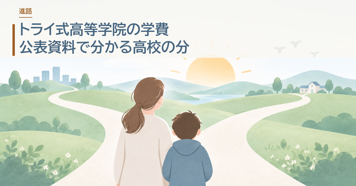 トライ式高等学院の学費。公表資料で分かる高校の分